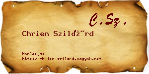 Chrien Szilárd névjegykártya